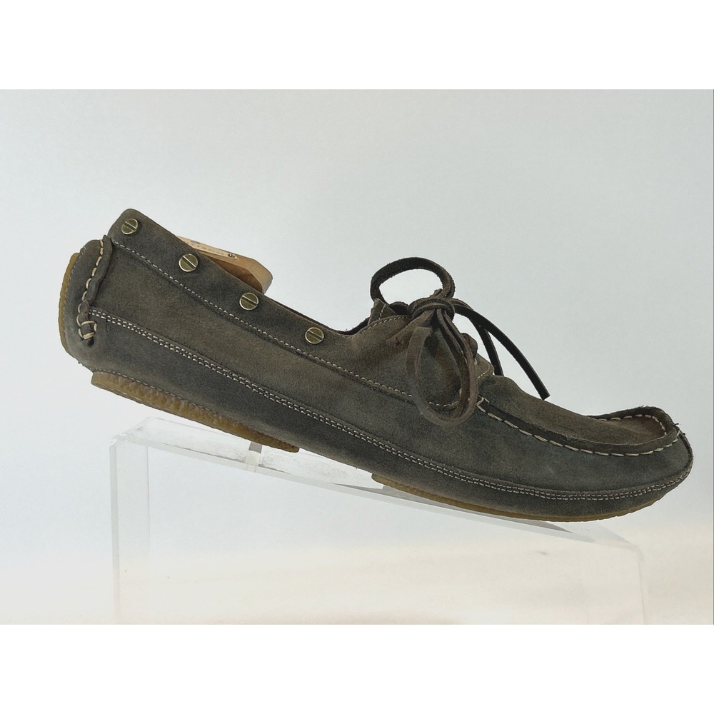 RJ Colt Tindle Driving Shoes Men's Size 9.5M Brown Suede Leather Moc Toe Lace Up